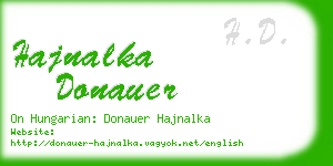 hajnalka donauer business card